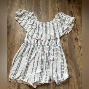 White and Grey Romper